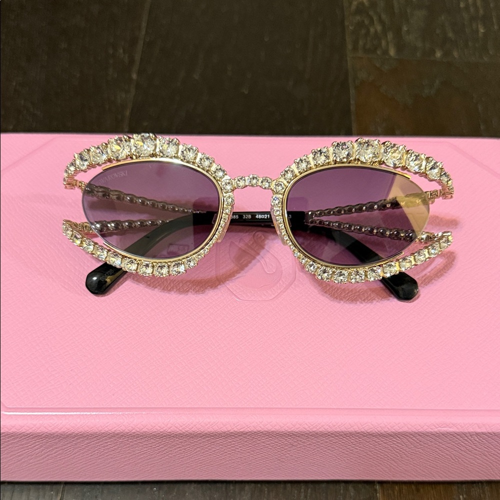 Swarovski Crystal and Gold Sunglasses